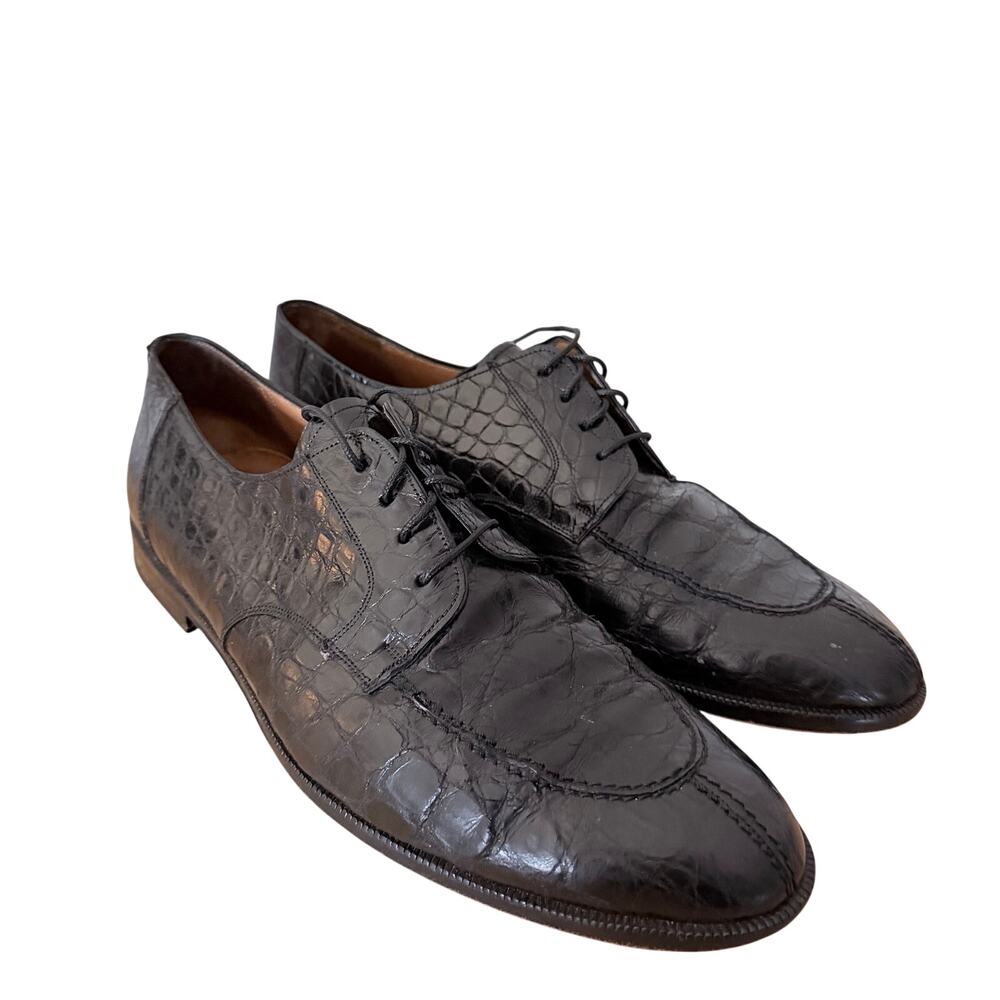 Paolo De Marco Genuine Crocodile Leather Shoes Men’s 11.5 Italy luxury classic